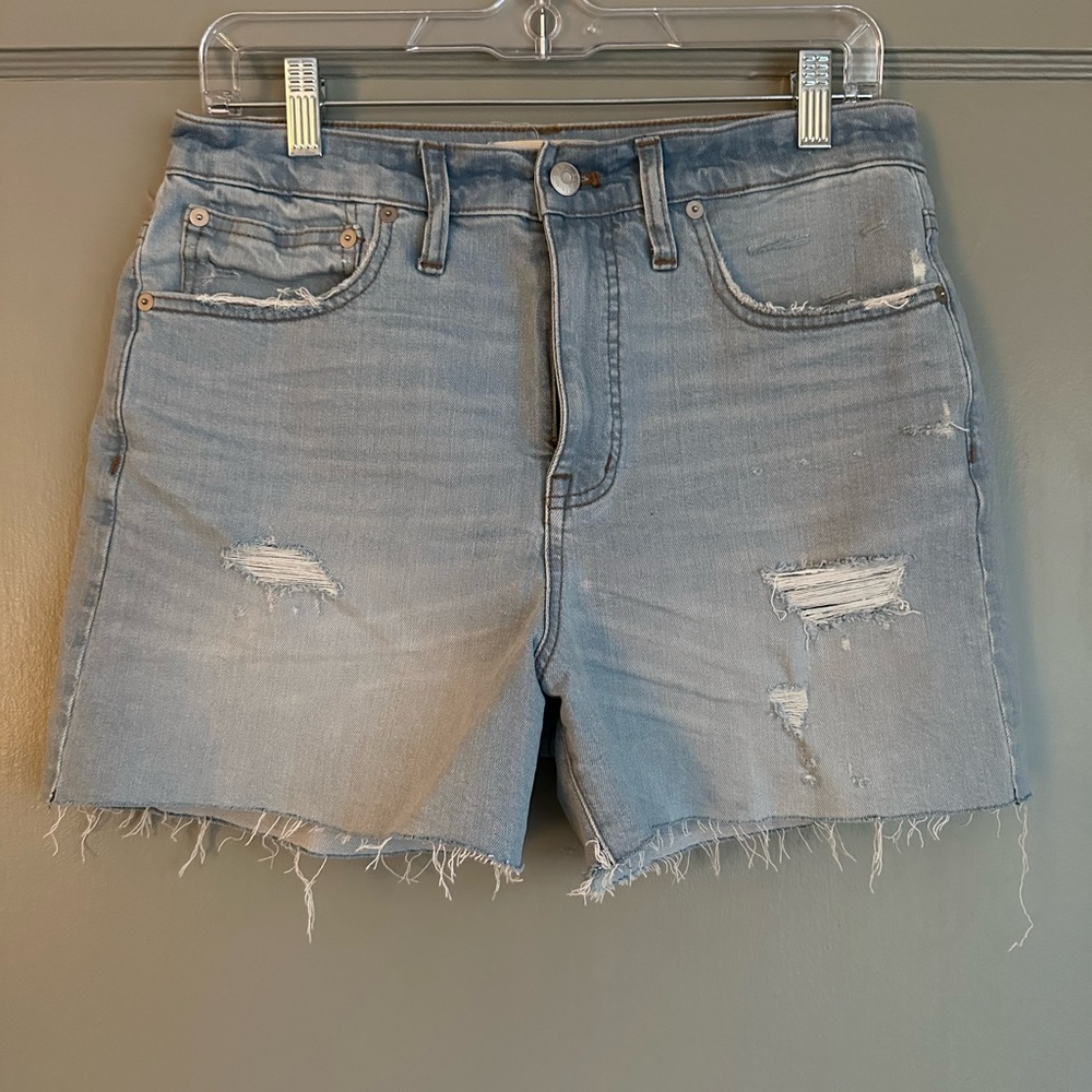 Madewell High-rise Cut-off Blue Denim Jean Shorts size 28 EUC